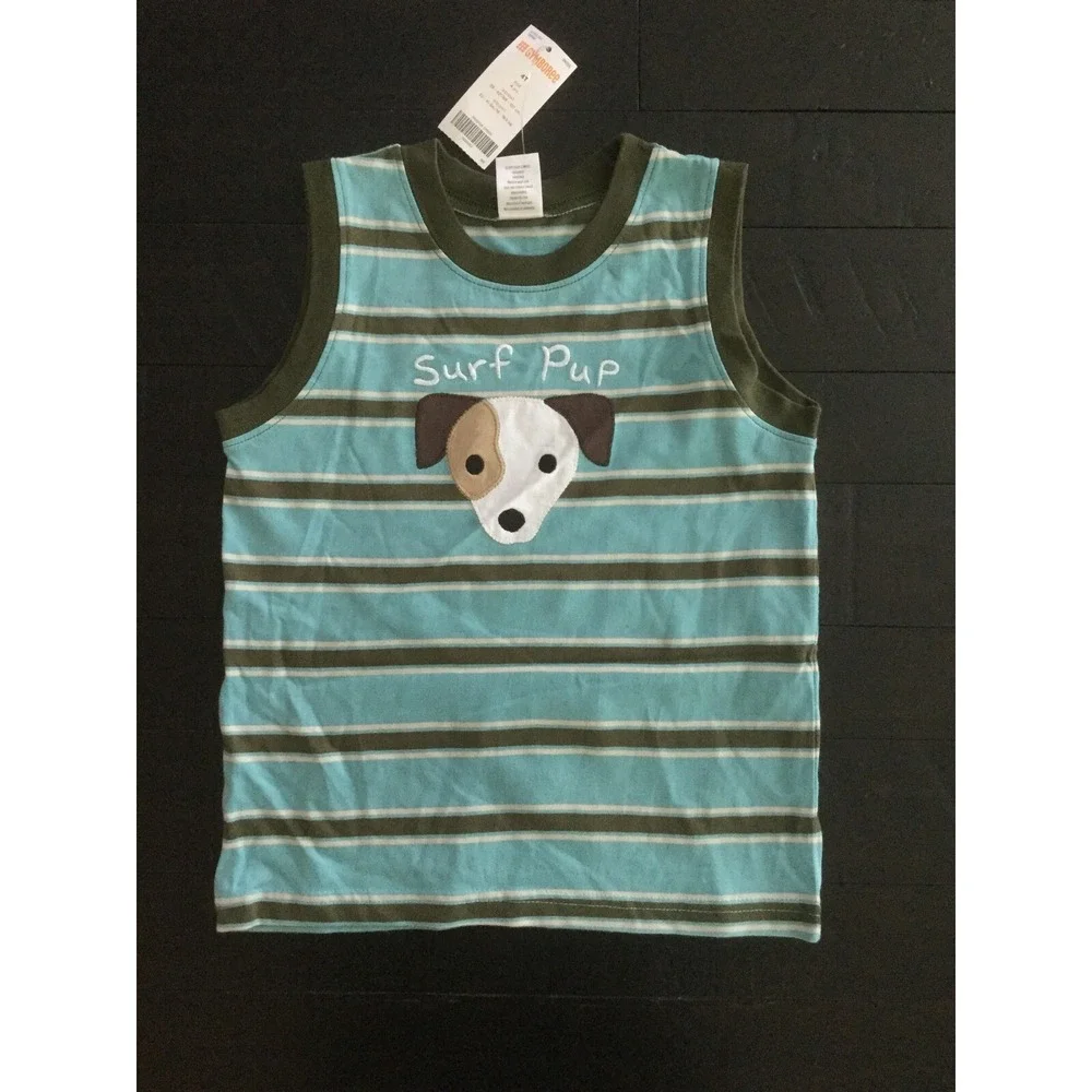 NWT Gymboree California Surfin' Puppy‎ Tank Top Boy Size 4T New (Z1)